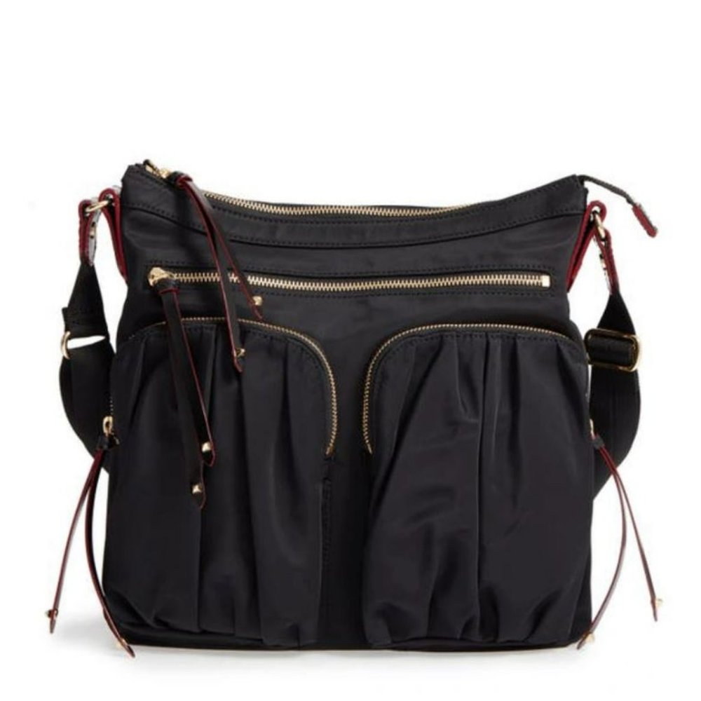 MZ Wallace Mia Black Bedford Crossbody bag purse - like new!